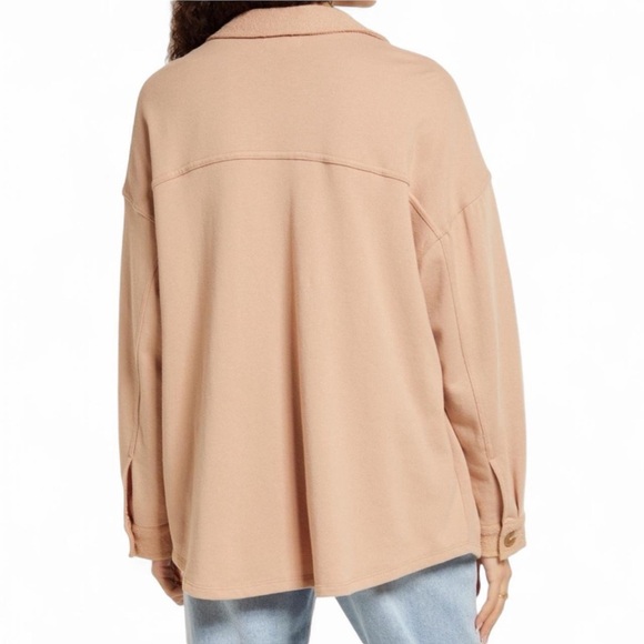 BP Oversized Shacket Shirt Jacket Tan Nougat L - Picture 5 of 14